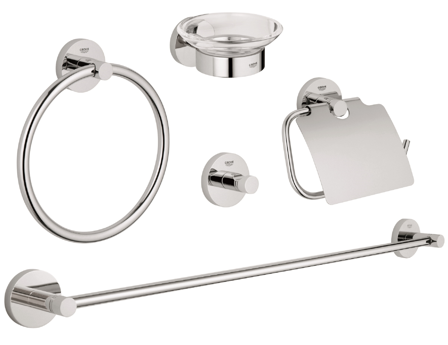 Grohe Essentials Tillberhörssats 5 delar, Badrum