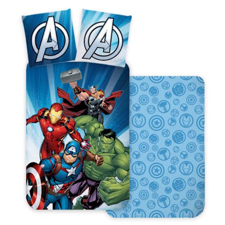 Avengers Power Strike bäddset 140×200 cm, 70×90 cm