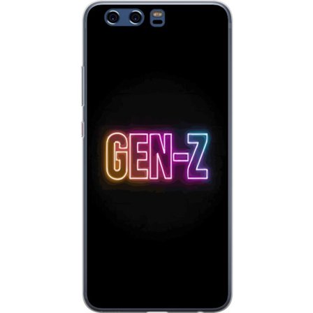 Kompatibel Mobilcover til Huawei Huawei P10 Neontekst Gen Z i farverigt lys mod en mørk baggrund i moderne digital stil
