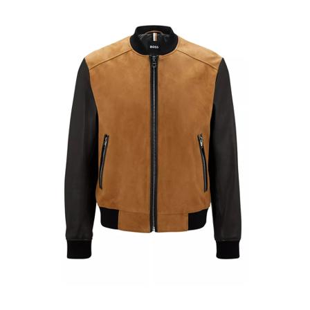 Boss Leather Jakke Brun, Herre