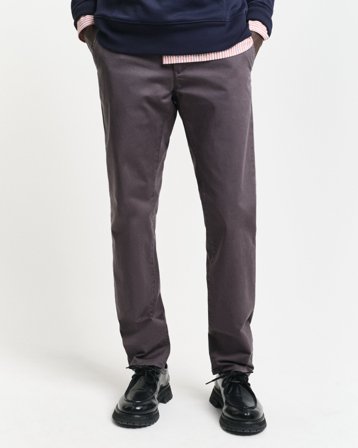 GANT Herren Slim Fit Twill Chinohose (29/30) Dunkelgrau