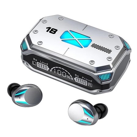 Bluetooth Hörlurar Trådlös Bluetooth 5.2 SILVER Silver