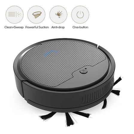 1800pa 3 In1 Intelligent Genopladelig Støvsuger Robot Suge Træk Maskin Gulvrenser Trådløs Tør Våd Feje Mop Lydløs