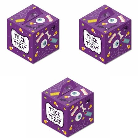 3 stk Halloween godteboks bærbar godteriboks C C