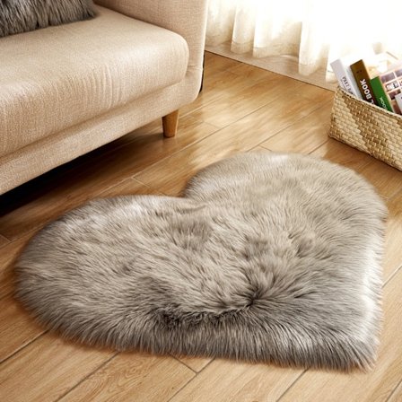 #Plush faux fur julgransmatta julgransfot julgransmatta hjärtformad#