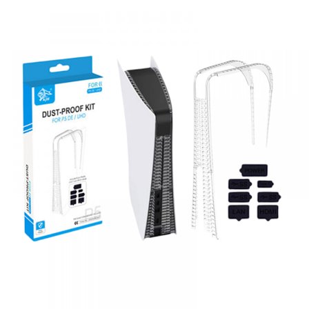 Elektronikktilbehør for Ps5 Silikon Støvtett Pluggsett Deksel Transparent Vert Generell Støvnett