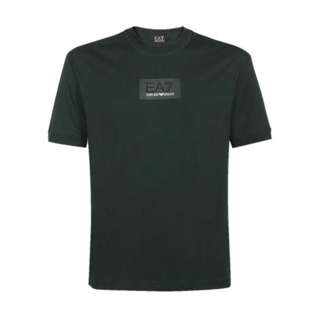 Emporio Armani, Chest Logo T-Shirt Scarab Groen, Heren, Maat:L