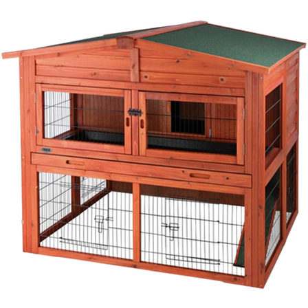 Trixie - Natura smådyrsbod XL med innhegning brun 135 x 115 x 112 cm - Smådyr - Bur og transport - Utebur og beitebur - ZOO.no