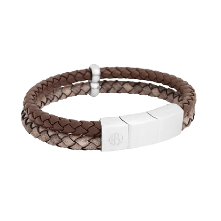 by BILLGREN Leith Leather Bracelet Brown Accessoarer Herr Brun 21 cm