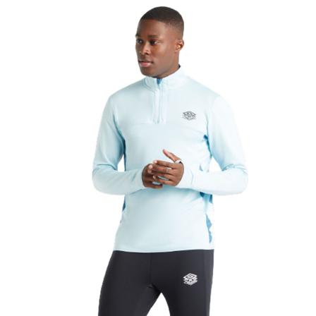 Umbro Mens Pro Training Quarter Zip Top M Blue Glow/brilliant W