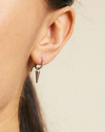 Edblad Peak Hoops Mini Sparkle Steel Sølvfarget Smykker Jente - Kids Brand Store