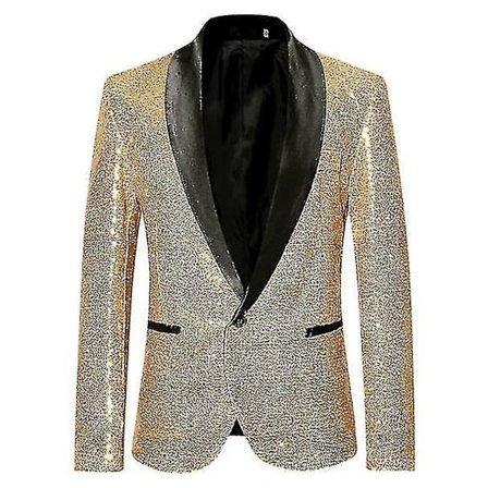Menners Sequin Casual Blazer til Bryllup og Fest