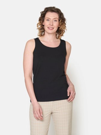 BRANDTEX - Basis Top - Sort - Rund Hals