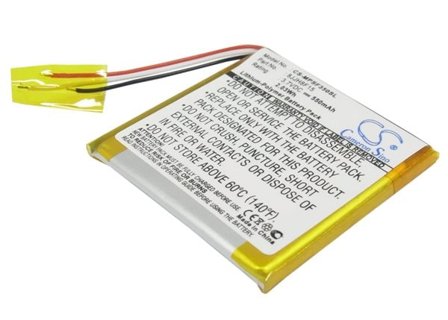 Batteri til mediespiller for SanDisk Sansa Fuze 4 GB, Sansa Fuze 8 GB