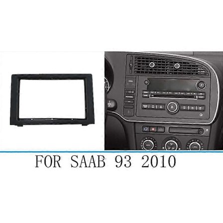 Bil Stereo Radio Fascia Instrumentbräda Panel 2 Din Ram Trim Kit för SAAB 9-3 2007-2011