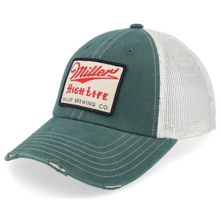 American Needle - Miller High Life Orville Stone/Green Trucker Trucker Green Cap - @ Hatstore