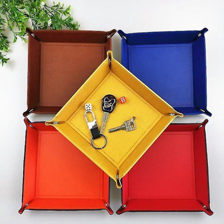 Luovasti muotoiltu PU-nahkainen tarjotin pienesineille, taittuva säilytyskotelo