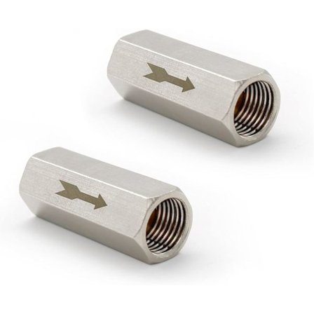 2 stk. 1/4" sekskantet lufttilbageløbsventil, envejs tilbageløbsventil