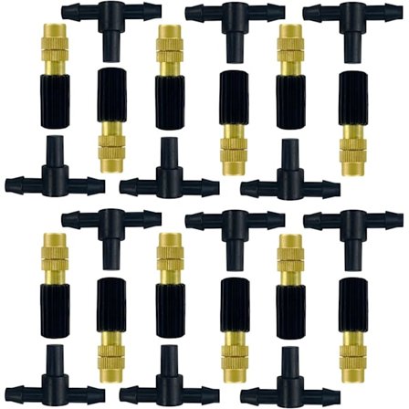 12 kpl Messinkiä Säädettävät Suuttimet Tippa-kastelujärjestelmä 4/7 Suihke