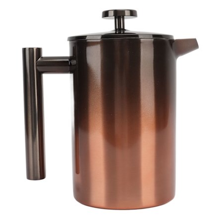 Fransk Press Kaffemaskine Te-brygger med Filter Dobbelt Lag 304 Rustfrit Stål Gradient Rampe til 800ml