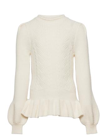 Komkatia L/S Structure Pullover Knt Cream Kids Only