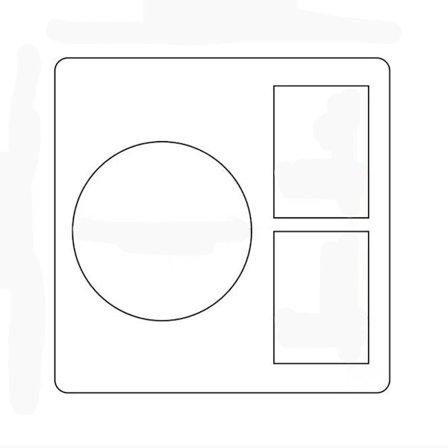 CD-skärmstativ Magnetisk fotoram 22CMX22CM