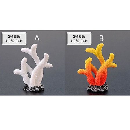 Harts korall dekoration färgglada fisk akvarium dekoration konstgjord korall Kompatibel med akvarium harts rev rock landskapsarkitektur ornament