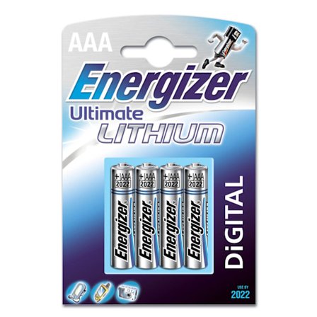 ENERGIZER Batteri AAA/LR03 Ultimate Lithium 4-pak