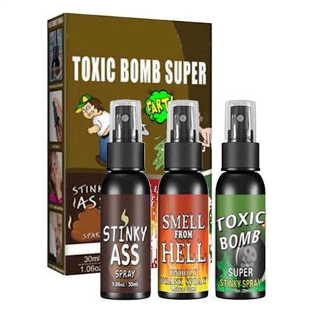 3 kpl/setti Erittäin Vahva Pitkäkestoinen Haiseva Pierusuihke - Hauskat Pilat