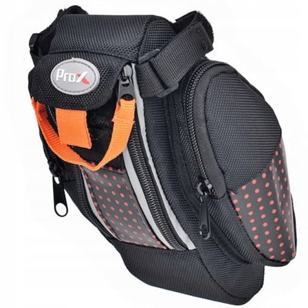 PROX Pyöräily Satulalaukku, Musta, 1,5 L - Vesitiivis ja Kestävä