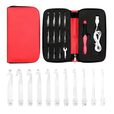 Lyse hæklenåle, genopladelige hæklenåle med lys