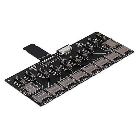 10-paikkainen adapteri Multi-Reader Mini Sim Nano ohjauskytkimellä iPhone 5/6/7/8/x:lle