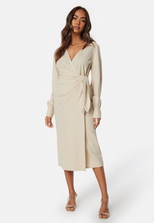 Happy Holly-Soft Wrap Midi Shirt Dress-48/50