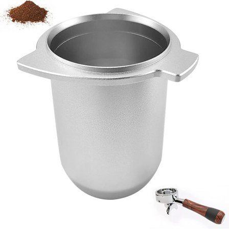 54 mm kaffedoseringskopp i aluminium, silver