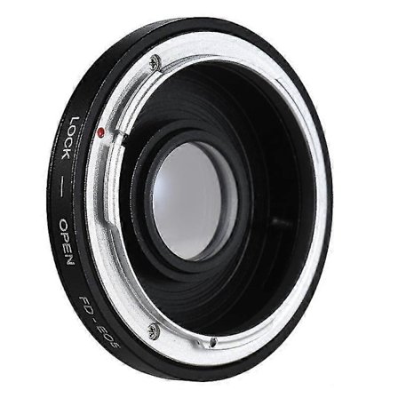 FD-EOS Objektivfäste Adapterkamera Objektivadapterring med Optiskt Glas Fokus Oändlighet FD Objektiv till EOS EF Fäste Kropp för Canon 450D 50D 5D 5D2