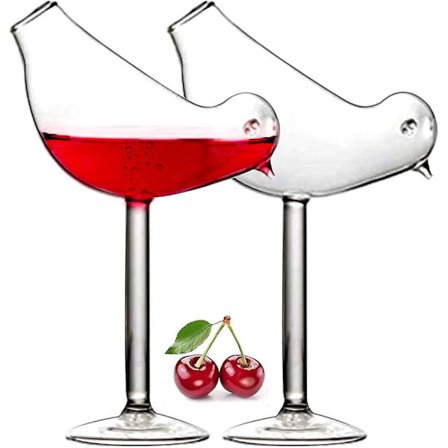 Nyhet Cocktail Glass Set med 2 Martini Glass 150 Ml Unike Fugledrikkekopper