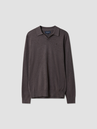 MATCH - Brage polo genser - Redford - Str. XXL - Herre - Gensere & Cardigans - Brun - 100% bomull