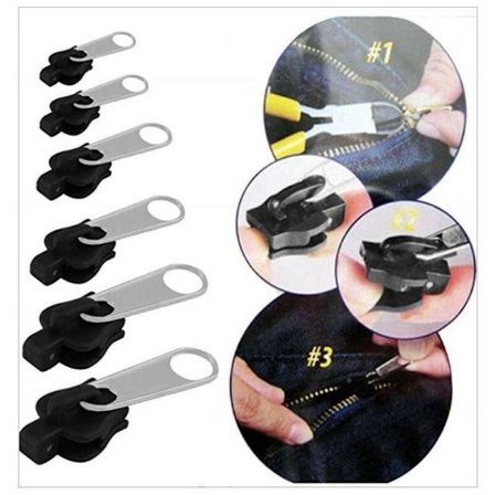 Lynlås Reparations Sæt, Lynlås Sæt, Lynlås Reparationssæt, Lynlås Sæt til Frakker, Jakker, Kufferter, Rygsække (6 stk)