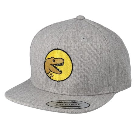 Kiddo Cap - Grijs snapback Cap - Kids T-Rex Park Grey Snapback @ Hatstore