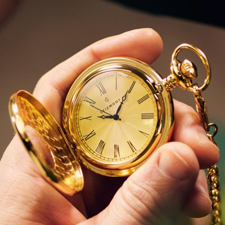 Altair | Montre de poche demi-chasseur dorée pour hommes - Montres de poche et à gousset.