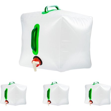 ING kokoontaitettava vesipussi, 4 kpl, 20 l, suuri kannettava vesisäiliö, tiivis muotoilu, sopii ruoanlaittoon, piknikille ja aktiviteetteihin