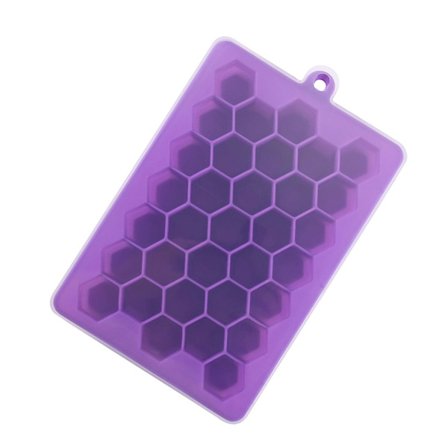 Fødevaregodkendt silikone isterningebakke 33 gitter isterningform med låg Holdbar ismaskine til suppe, frysere, vin, juice