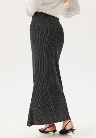 Bubbleroom - Sparkling Mermaid Skirt - Black/Silver - Kläder