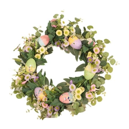 Påske Simulering Egg Krans Eukalyptus Kunstige Blomster Blad DIY Barn Gave Bryllup Dekorasjon Bursdag Supplie
