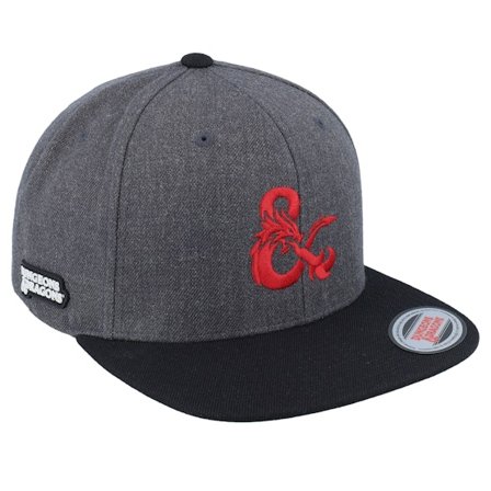 Dungeons & Dragons - Grau Snapback Cap - Big Ampersand Logo Charcoal/Black Snapback @ Hatstore