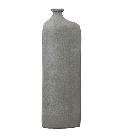 Grå aluminiumsvase, 17x14x52cm – Modern Decor