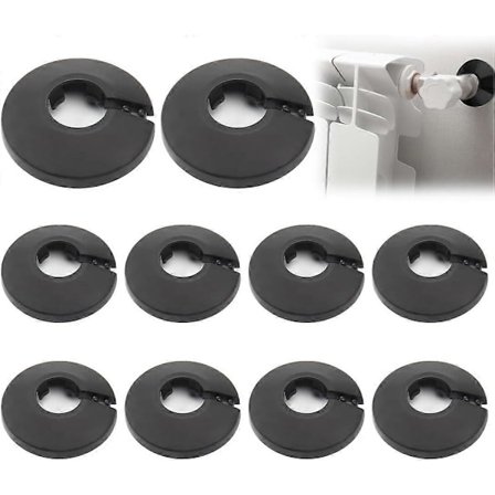 10 Stk. Enkelt Radiator Rosetter Radiator Roset Radiatorrørsdækning Radiatorrørsklemmer Væghuldækning Gulv til Vandvarmerør 16mm