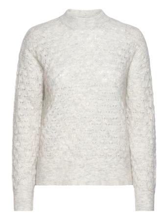 Saanour Pointelle Sweater 7355 Tops Knitwear Jumpers Cream Samsøe Samsøe