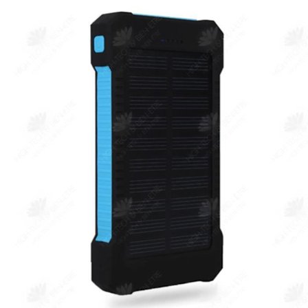 Powerbank - TECH DISCOUNT - HTBE - 20000 mAh - Solenergi - Bärbar - Blå