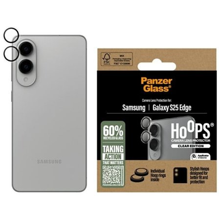 PanzerGlass Hoops linsskydd härdat glas för Samsung Galaxy S25 Edge - Klar